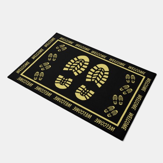 Gold Footprints Fußmatte (Schrägansicht)