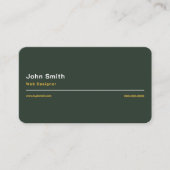 Gold & Forest Green stilvolle Visitenkarte (Vorderseite)