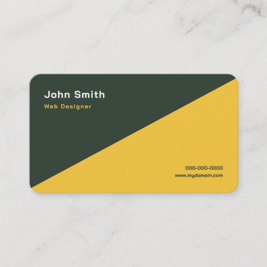 Gold & Forest Green - Zwei-Tone-Visitenkarte Visitenkarte (Vorderseite)