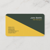 Gold & Forest Green - Zwei-Tone-Visitenkarte Visitenkarte (Rückseite)