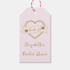 Gold Forever Hearts Bridal Shower Geschenkanhänger