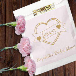 Gold Forever Hearts Bridal Shower Geschenktütchen