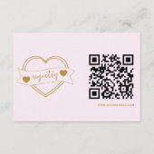 Gold Forever Hearts Bridal Shower Registry Begleitkarte (Vorderseite)