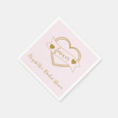 Gold Forever Hearts Bridal Shower Serviette (Ecke)