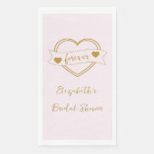 Gold Forever Hearts Bridal Shower Serviette (Vorderseite)