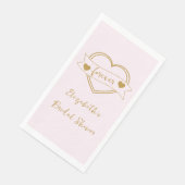 Gold Forever Hearts Bridal Shower Serviette (Ecke)