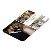 Gold Forever immer Foto Collage Hochzeit Magnet (Linke Seite)