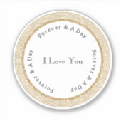 Gold Forever Love Wedding Aufkleber (Vorderseite)