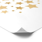 Gold Fossilien Glitzer Kinderzimmer Poster (Ecke)