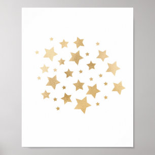 Gold Fossilien Glitzer Kinderzimmer Poster