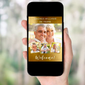 Gold Foto Collage Geburtstagsfeier willkommen Poster