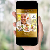 Gold Foto Collage Luxus Geburtstag Einladung