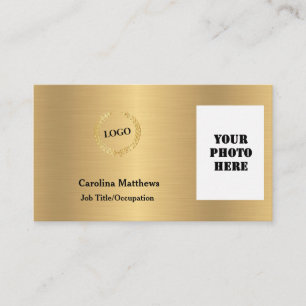 Gold-Foto für Firmenlogos Visitenkarte