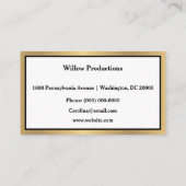 Gold-Foto für Firmenlogos Visitenkarte (Rückseite)