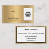 Gold-Foto für Firmenlogos Visitenkarte (Vorne/Hinten)