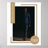 Gold Foto Modern Graduation Poster (Vorne)