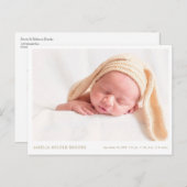 Gold Foto New Baby Boy Girl Geburtserklärung Postkarte (Vorne/Hinten)