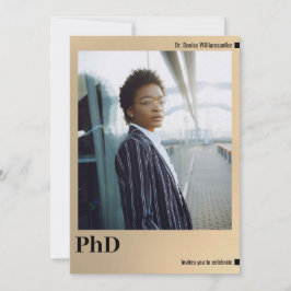 Gold Foto PhD-Abschluss Einladung
