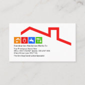 Gold Foto Rahmen Holzrahmen Handyman Handyman Visitenkarte (Rückseite)