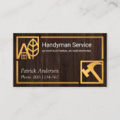 Gold Foto Rahmen Holzrahmen Handyman Handyman Visitenkarte (Vorderseite)