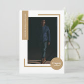 Gold Foto Ultra Moderner Foto Abschluss laden ein (Stehend Vorderseite)