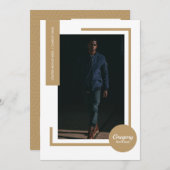 Gold Foto Ultra Moderner Foto Abschluss laden ein (Vorne/Hinten)