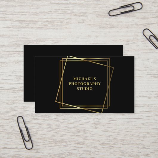 Gold Fotostudio Business Card Visitenkarte (Vorderseite/Rückseite Beispiel)