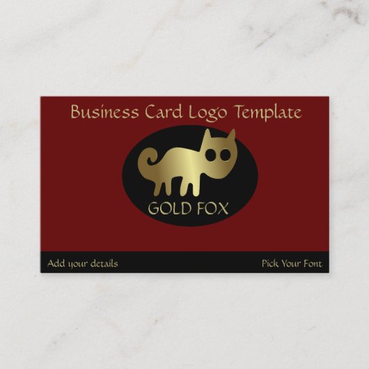Gold Fox Logo Visitenkarte (Vorderseite)