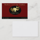 Gold Fox Logo Visitenkarte (Vorne/Hinten)