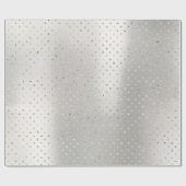 Gold Foxier Confetti Small Polka Dots Silver Gray Geschenkpapier (Flach)