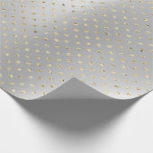 Gold Foxier Confetti Small Polka Dots Silver Gray Geschenkpapier (Ecke)