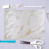 Gold Foxier Gray Silver Marble Metallic Abstrakt Seidenpapier (Handwerk)