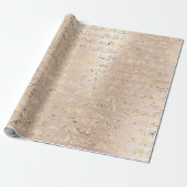 Gold Foxier Oriental Indian Metallic Pearly Blush Geschenkpapier (Ungerollt)