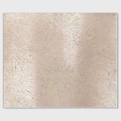 Gold Foxier Zickzack Feuerwerkskörper Metallischer Geschenkpapier (Flach)