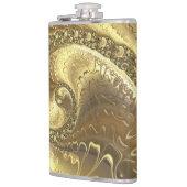 Gold Fraktal Art Flachmann (Links)