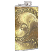 Gold Fraktal Art Flachmann (Rechts)