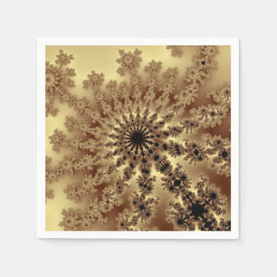 Gold-Fraktal-Burst Serviette