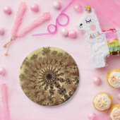 Gold-Fraktal Pappteller (Party)