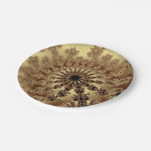 Gold-Fraktal Pappteller (Schrägansicht)