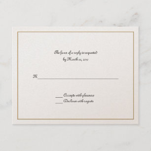 Gold-Frame-Antwortkarten RSVP Karte