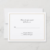 Gold-Frame-Antwortkarten RSVP Karte (Vorderseite)