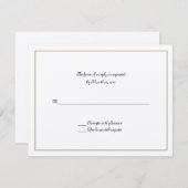 Gold-Frame-Antwortkarten RSVP Karte (Vorne/Hinten)