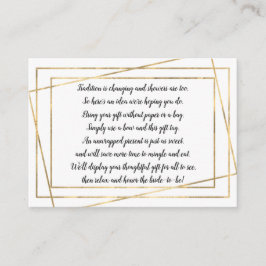 Gold Frame Display Brautparty Insert Card + Tag