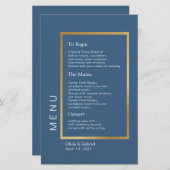 Gold Frame Einfaches elegantes, klassisches blaues (Vorne/Hinten)