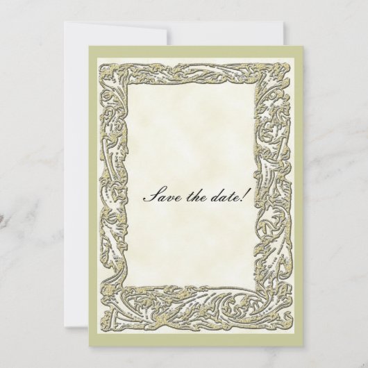 Gold Frame Elegantes Brautparty Save The Date (Vorderseite)