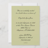 Gold Frame Elegantes Brautparty Save The Date (Rückseite)