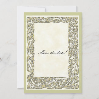 Gold Frame Elegantes Brautparty Save The Date