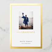 Gold Frame Foto Abschluss Announccard Folieneinladung (Vorderseite)