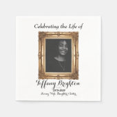 Gold Frame Memorial Napkins Serviette (Vorderseite)