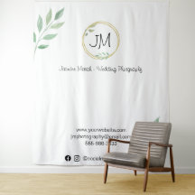 Gold Frame Monogram Fotografy Business White